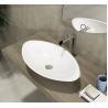 Resin Stone Counter Top Basin Oval Shape Stone Vessel Bathroom Sinks