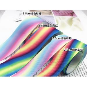 3/8"--4" Beautiful Rainbow Grosgrain Ribbon For Gift Box Wrapping Hair Bows