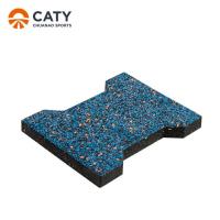 China Shockproof Interlocking Rubber Roof Pavers Practical Recyclable on sale