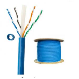 IEC 11801 PE Sheath Cat6 Ethernet Cable 4 Pair 24AWG For Telecommunication
