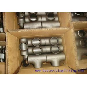 China seamless Stainless Steel Tee , single slit pipe wall thickness 1 / 2  NPS Sch5S to 24OD x30mm supplier