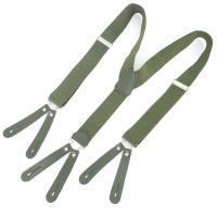 China Army Green Suspender Pants Mens 3.5cm Microfiber Y Back Suspenders on sale