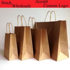 China Wholesale brwon craft paper bags for garment 5 sizes available/ Custom welcome supplier