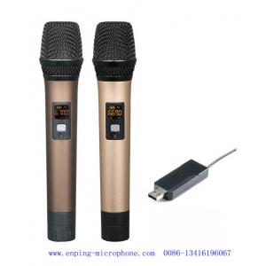 C3 / professional universal USB  UHF wireless microphone  with 16 selectable frequency with two handhelds