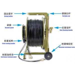 China Military / Feild Operation Fibre Optic Cable Drum Metal Reel With Braces supplier