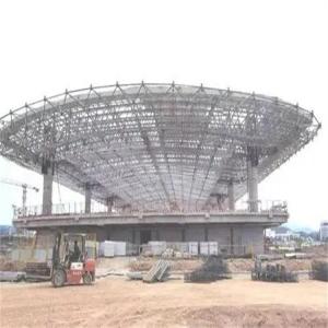 China Q345 Triple Layer Grid Space Frame 300m Stadium Roof Construction Painting supplier