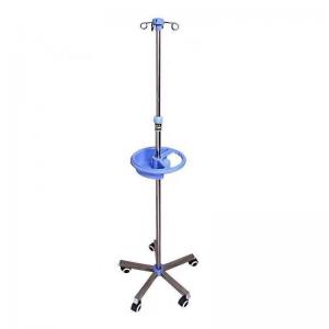 205cm Hospital Iv Infusion Stand Multi Hook  Portable Stainless Steel IV Pole