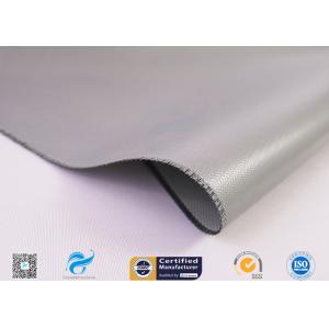 China 15oz Gary Color 4HS E Glass Silicone Coated Fiberglass Fabric , Silicone Coated Glass Cloth supplier