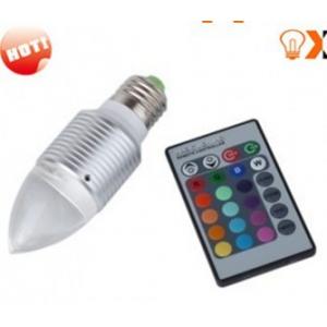 China 3w E27 Red,Green,Blue RGB Color Changing Remote Controlled LED Light Bulbs AC90 - 240V supplier