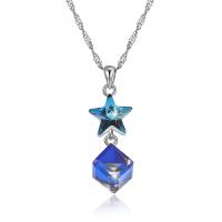 China 5A 3.7g 45cm Cubic Zirconia Star Necklace ODM Sterling Silver Diamond Necklace on sale