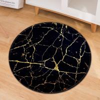 China Living Room Circular Entryway Rugs Marble Pattern Office Desk Chair Mat on sale