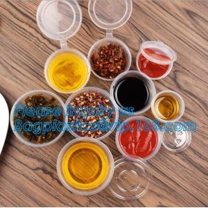 China Sauce Pot Chutney Cups Slime Storage Container Box With Lids Kitchen Organizer Drop Ship Baking Jelly Dessert Cup wholesale