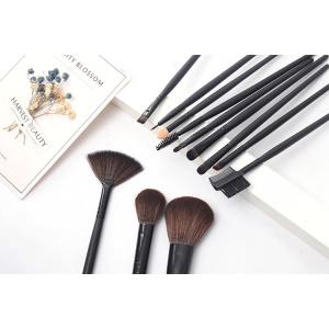 Multifunction Black Handle 12pc Pro Makeup Brush Kit For Smudge