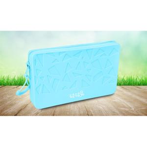 China Small Square Silicone Waterproof Organizer Cosmetic Storage Bag Large Capacity  Holder Portable Cosmetic supplier