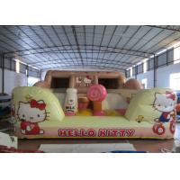 China Hello Kitty Inflatable Jump House Double Stitching 5 X 4.5 X 2.4m For Amusement Park on sale