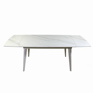Square Metal Base Dining Room Table Powder Coated For Home Restaurant
