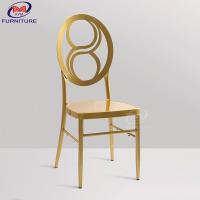 China ODM Lucky Eight Aluminum Gold Metal Chiavari Chair For Wedding restaurant on sale