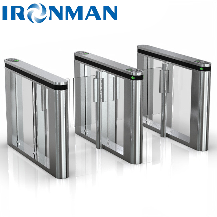 China Glass Security Turnstiles , Airport Swing Gate Turnstile With Alarm Function wholesale