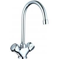 China Simple Design Dual Handle Kitchen Faucet Taps / Modern Kitchen Sink Mixer Taps on sale