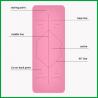 China Natural Rubber Yoga Mat, Exercise Mats, Non toxic Rubber for Gym Excercise Mat with Body alignment lines, Color PINK wholesale