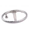 China Stainless Sailboat Steering Wheel 393MM Diameter 3 Spokes With Nut And Knob wholesale