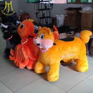 Hansel kids amusement park games and electric motorized animal scooter for mall  with plush motorized riding animals