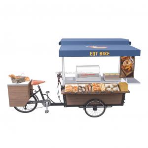 China Folding Worktable Hot Dog Street Vending Cart 300KG Load supplier