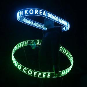 Customized Hanging Rings Neon Light for Personalized Ceiling 12V AC Input Voltage