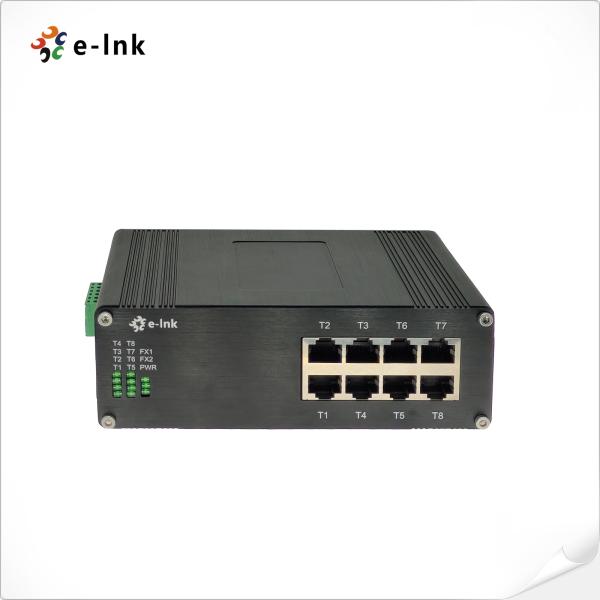 Industrial Ethernet Switch Unmanaged 8-port PoE+Supports 16K MAC Address DIN-Rail and Wall-mount Installation