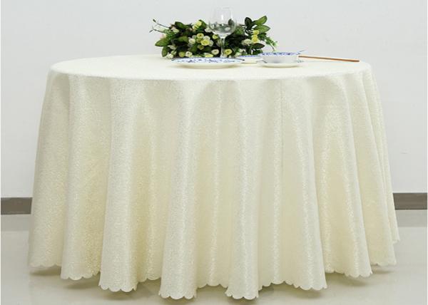 100 Percent Printed Polyester Poker Linen Table Cloths For Wedding Banquet