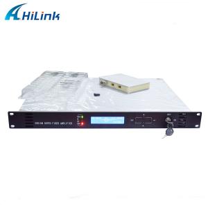 China EDFA C Band DWDM Booster Optical Amplifier 1U High Gain Low Noise Dual Power supplier