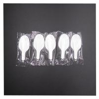 China 13cm 9.5cm Plastic Yogurt Spoon Folding Ice Cream Spoons Disposable Non Odor on sale