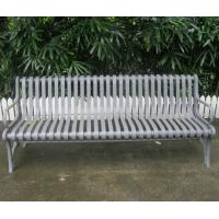 China Polyester Powder Coated Wrought Iron Garden Bench Seat For School Campus on sale