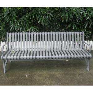 China Polyester Powder Coated Wrought Iron Garden Bench Seat For School Campus supplier