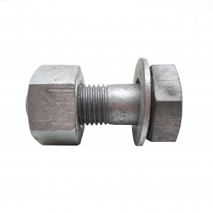 China M30 Hot Dip Galvanized Spring Lock Washers Stud hex Bolts and Nuts supplier
