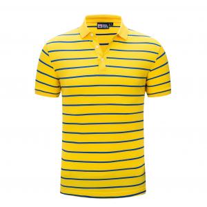 China Short Sleeve Striped 100% Polyester Polo T Shirt Fabric Weight 240gsm supplier