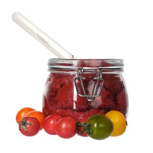Small Clip Buckle Glass Food Jars Containers 2oz 4oz For Home