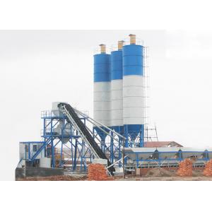 Statinary Dry Ready Mix Concrete Plant 150m3/H Panel Computer Control With Belt Conveyor