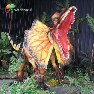 China Jurassic World Dilophosaurus Life Size Animatronic Dinosaurs Electricity Power supplier