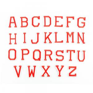 DIY Adhesive Letter Patches Iron On Backing Cotton Polyester Material