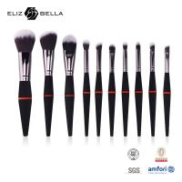 China 10pcs ODM Professional Makeup Brush Set Black For Girls on sale