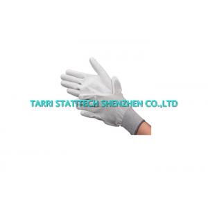 China Carbon Fiber Anti Static Gloves , ESD PU Palm Glove Palm Protection supplier