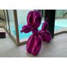 China Modern Art Hot Pink Balloon Dog Resin Outdoor Fiberglass Sculpture wholesale