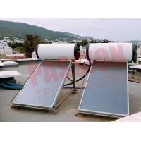 China 150L 300L Pressurized Flat Plate Solar Water Heater With White Tank Copper Sheet on sale
