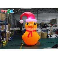 China Yellow 2m Inflatable Duck Model With Air Blower For Yard Christmas Decorations on sale