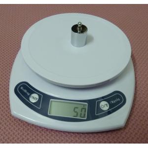 China 3000g x 0.1g White Portable Digital Scale , Plate Design ABS Food Scale supplier