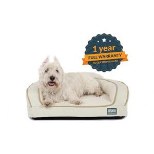 China Canvas Berber Fleece Memory Foam Orthopedic Dog Bed , Removable Cover Tear Resistant Dog Bed supplier