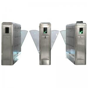 China 110V/220V Stainless Steel Flap barrier Gate with Anti-tailing Function For Metro Stations supplier