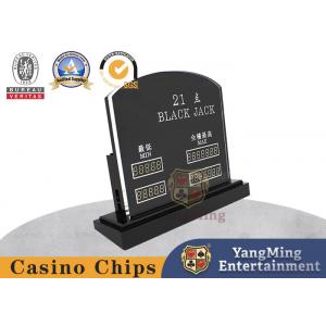 China Electronic Black Jack Poker Table Bet Limit Sign Acrylic LED Color Light Display supplier
