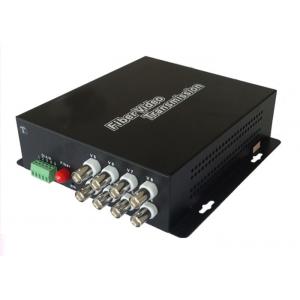 China Digital Fiber Optic Transmitter And Receiver 8 Channels Single Mode Black Color supplier